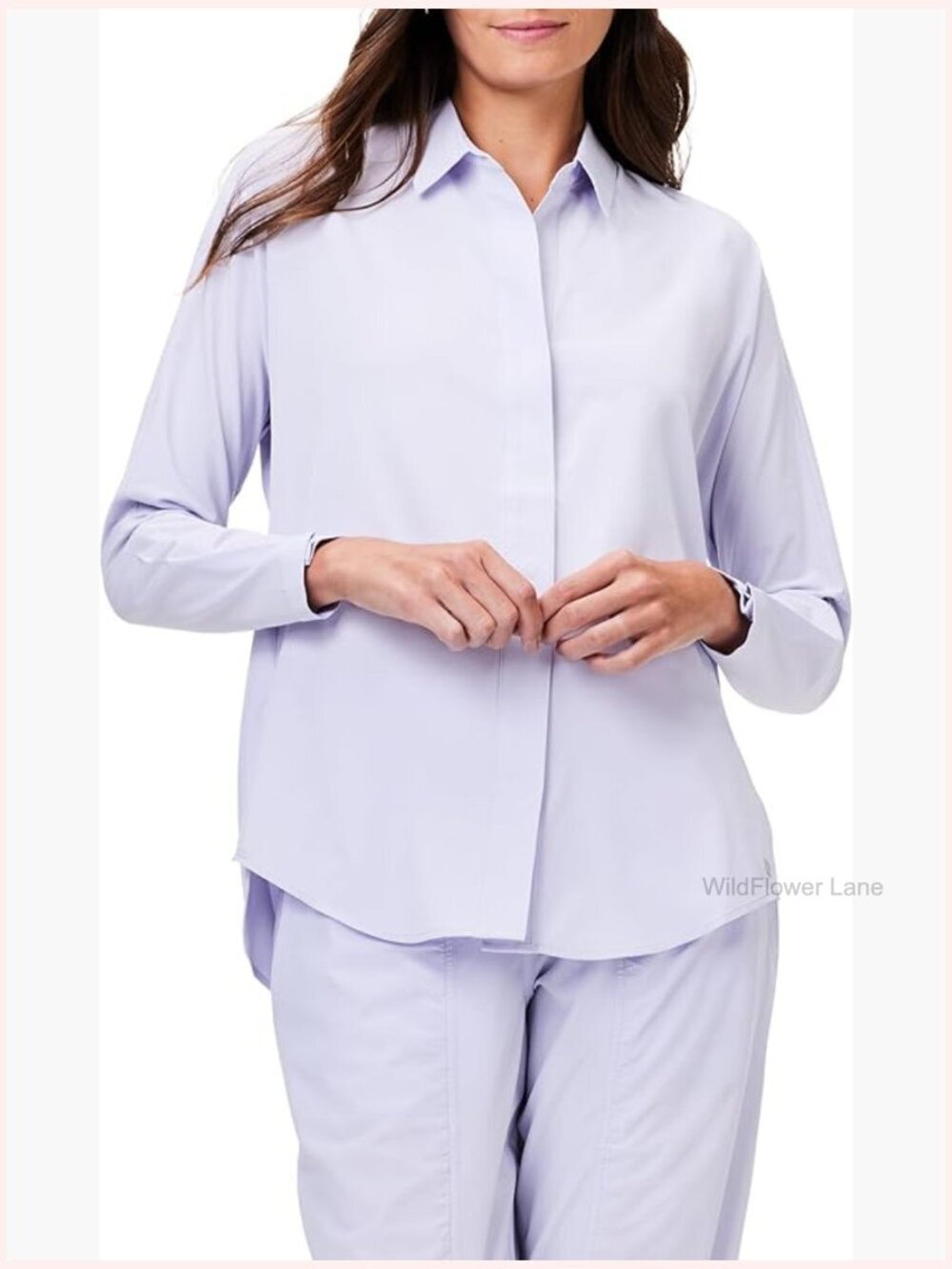 Tech Stretch Button Down Shirt - Relaxed Fit Long Sleeve, Moisture Wicking
